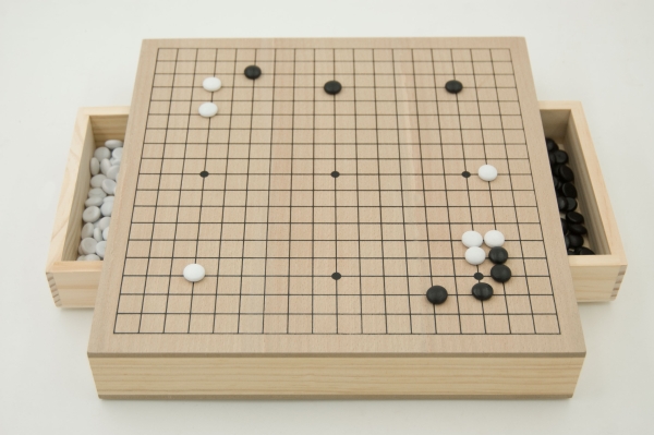 Go-Holzbox mit Schubladen, Buchenfurnier